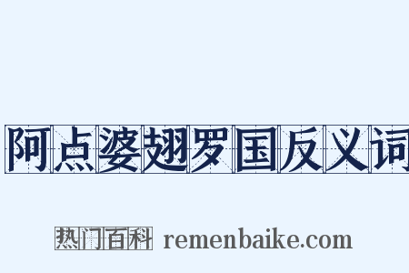 阿点婆翅罗国反义词是什么意思的图片